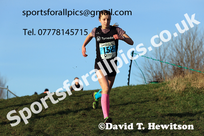 Girls under-13s 2024 NECAA Cross Country Champs., Temple Park, South Shields. Photo: David T. Hewitson/Sports for All Pics